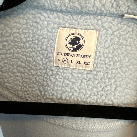 Southern Proper All Prep Pullover Light Blue Snap Button Mock Jacket Mens M - Picture 4 of 12